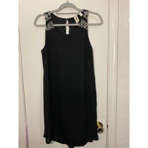 Needle & Thread Womens Black Geometric Tribal Print Shift Dress Size M